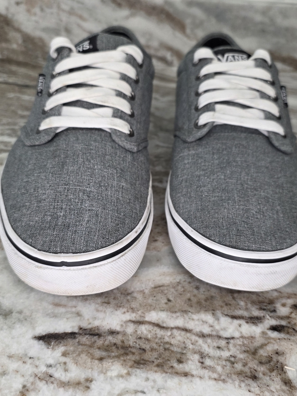Vans Atwood Sneakers Grey/White Canvas Tennis Shoes Men's Size 13 - Picture 3 of 10